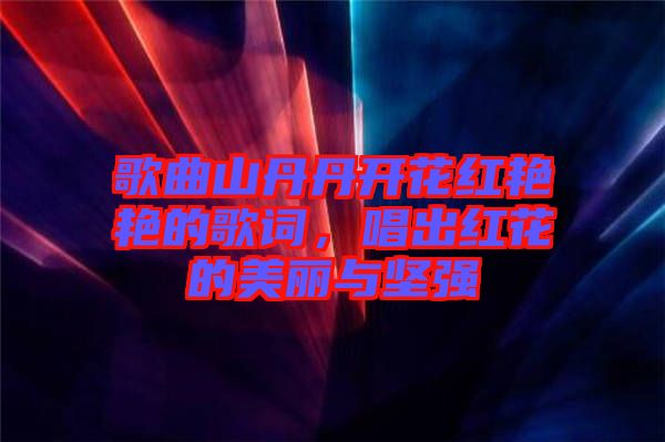 歌曲山丹丹開(kāi)花紅艷艷的歌詞，唱出紅花的美麗與堅(jiān)強(qiáng)