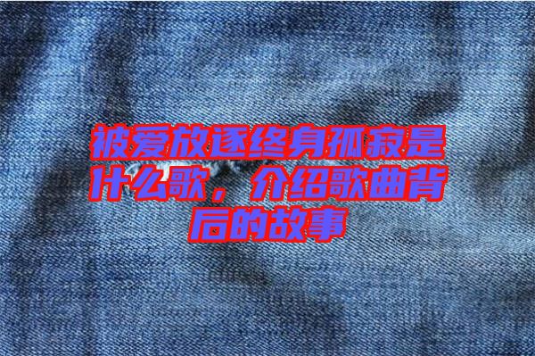 被愛放逐終身孤寂是什么歌，介紹歌曲背后的故事