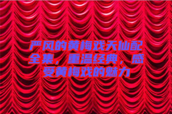 嚴(yán)風(fēng)的黃梅戲天仙配全集，重溫經(jīng)典，感受黃梅戲的魅力