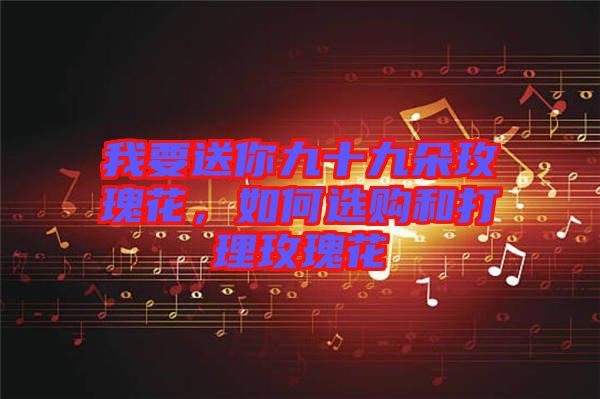 我要送你九十九朵玫瑰花，如何選購和打理玫瑰花