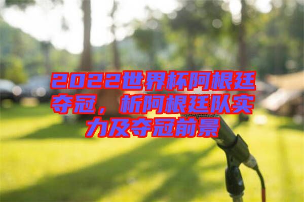 2022世界杯阿根廷奪冠，析阿根廷隊實力及奪冠前景