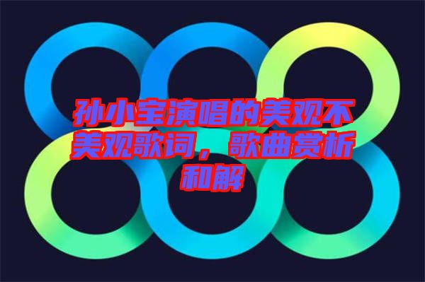 孫小寶演唱的美觀不美觀歌詞，歌曲賞析和解