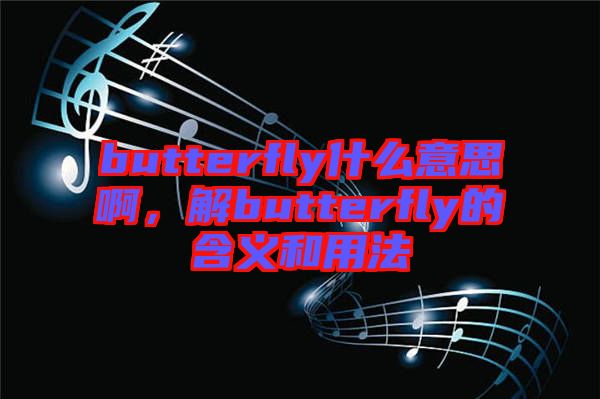 butterfly什么意思啊，解butterfly的含義和用法