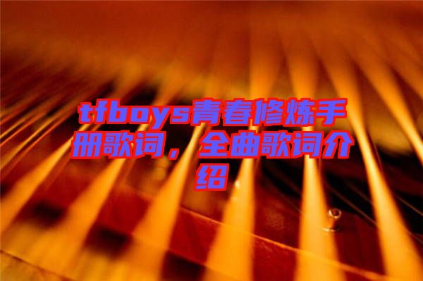 tfboys青春修煉手冊(cè)歌詞，全曲歌詞介紹