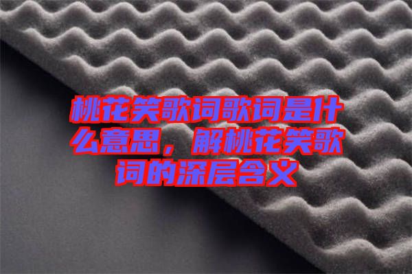 桃花笑歌詞歌詞是什么意思，解桃花笑歌詞的深層含義