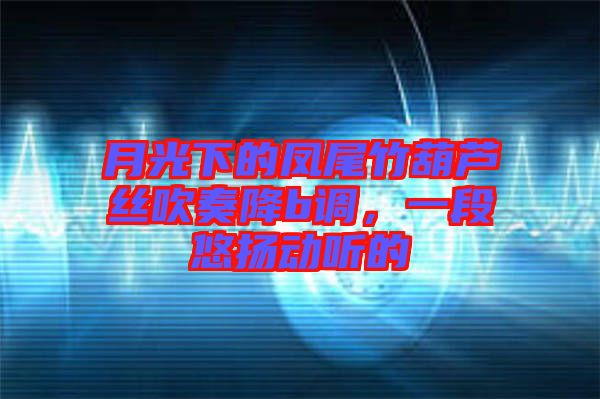 月光下的鳳尾竹葫蘆絲吹奏降b調，一段悠揚動聽的