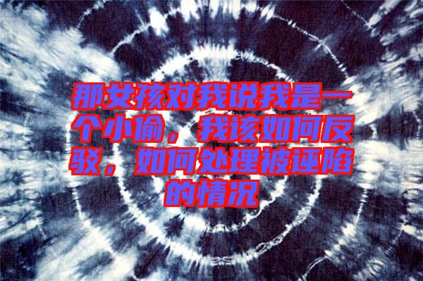 那女孩對我說我是一個小偷，我該如何反駁，如何處理被誣陷的情況