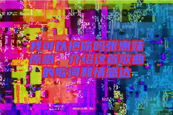 我可以抱你嗎張惠妹原唱，介紹這首歌曲的歌詞和情感達
