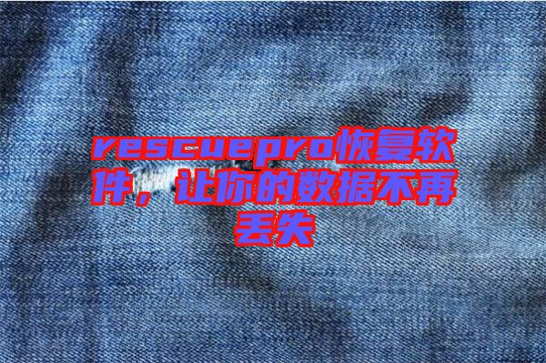 rescuepro恢復(fù)軟件，讓你的數(shù)據(jù)不再丟失
