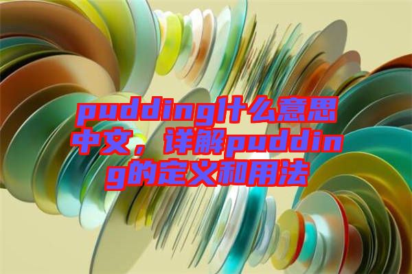 pudding什么意思中文，詳解pudding的定義和用法