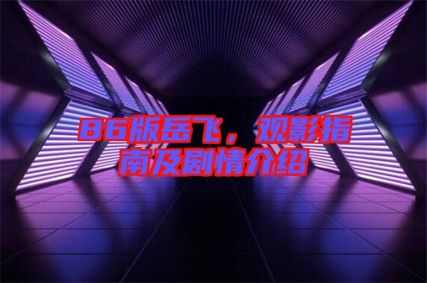 86版岳飛，觀影指南及劇情介紹