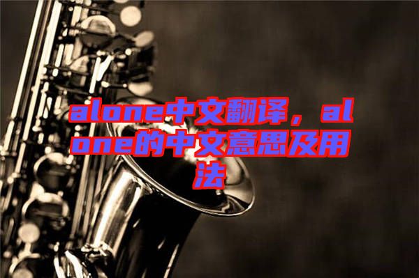 alone中文翻譯，alone的中文意思及用法