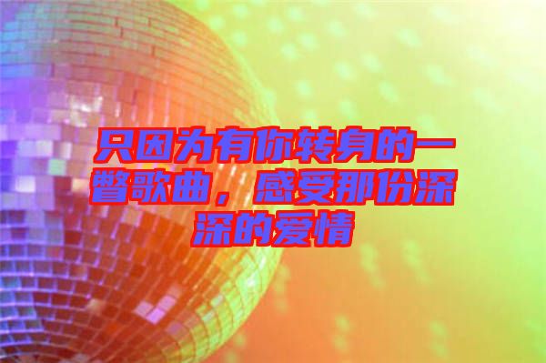只因?yàn)橛心戕D(zhuǎn)身的一瞥歌曲，感受那份深深的愛情