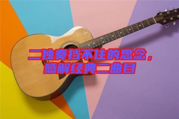 二獨(dú)奏擋不住的思念，感解經(jīng)典二曲目
