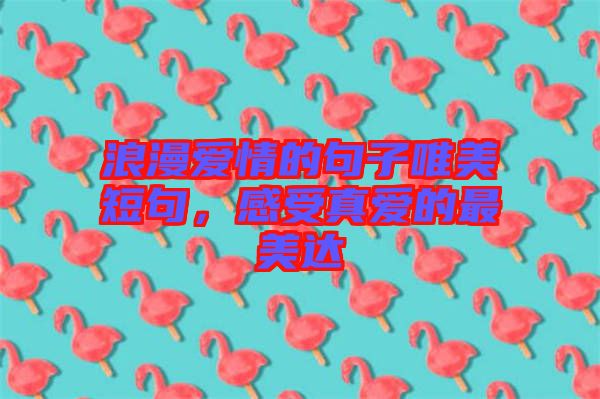 浪漫愛情的句子唯美短句，感受真愛的最美達(dá)