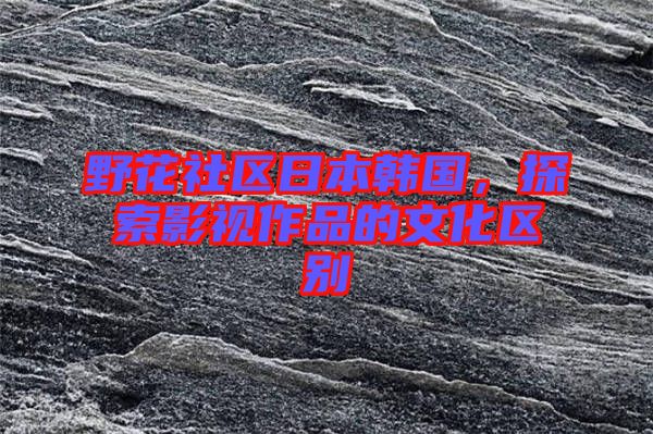 野花社區(qū)日本韓國(guó)，探索影視作品的文化區(qū)別