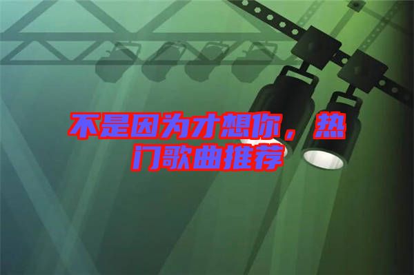 不是因為才想你，熱門歌曲推薦