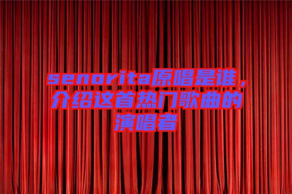senorita原唱是誰，介紹這首熱門歌曲的演唱者