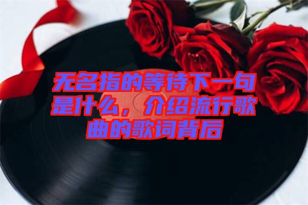 無(wú)名指的等待下一句是什么，介紹流行歌曲的歌詞背后