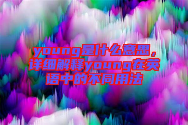 young是什么意思，詳細解釋young在英語中的不同用法