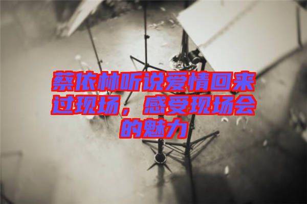 蔡依林聽(tīng)說(shuō)愛(ài)情回來(lái)過(guò)現(xiàn)場(chǎng)，感受現(xiàn)場(chǎng)會(huì)的魅力