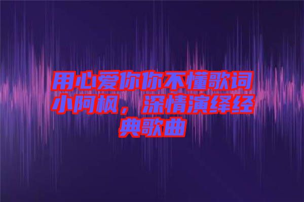 用心愛你你不懂歌詞小阿楓，深情演繹經(jīng)典歌曲