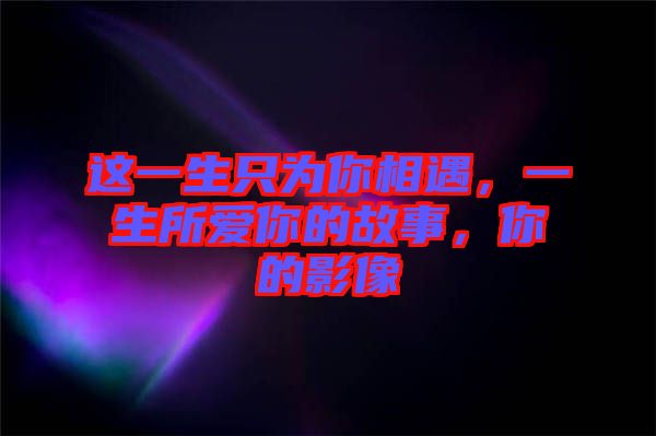 這一生只為你相遇，一生所愛你的故事，你的影像