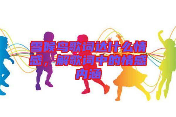 雪候鳥(niǎo)歌詞達(dá)什么情感，解歌詞中的情感內(nèi)涵