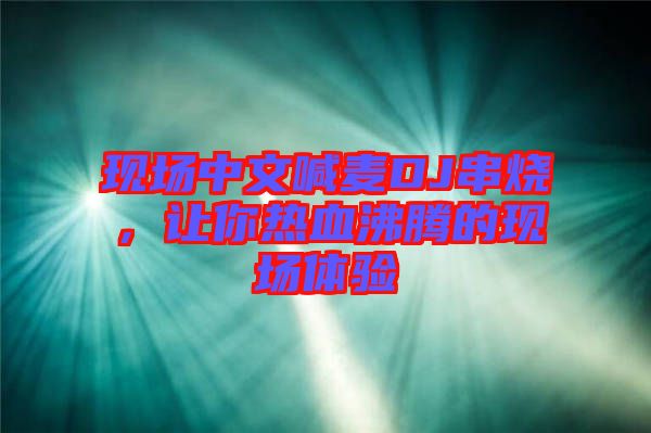 現(xiàn)場(chǎng)中文喊麥DJ串燒，讓你熱血沸騰的現(xiàn)場(chǎng)體驗(yàn)