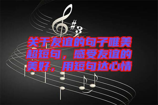 關(guān)于友誼的句子唯美超短句，感受友誼的美好，用短句達(dá)心情