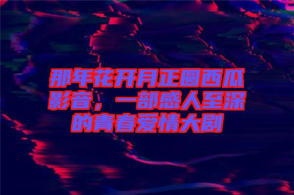 那年花開(kāi)月正圓西瓜影音，一部感人至深的青春愛(ài)情大劇