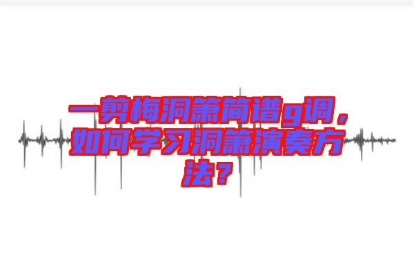 一剪梅洞簫簡譜g調(diào)，如何學(xué)習(xí)洞簫演奏方法？