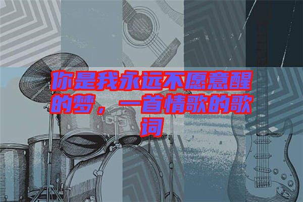 你是我永遠(yuǎn)不愿意醒的夢(mèng)，一首情歌的歌詞