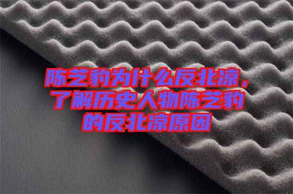 陳芝豹為什么反北涼，了解歷史人物陳芝豹的反北涼原因