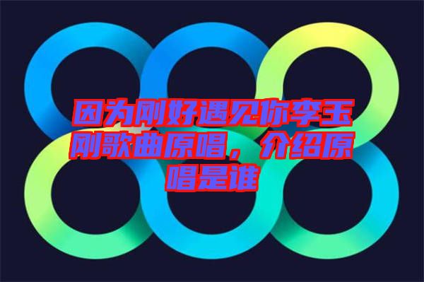 因為剛好遇見你李玉剛歌曲原唱，介紹原唱是誰