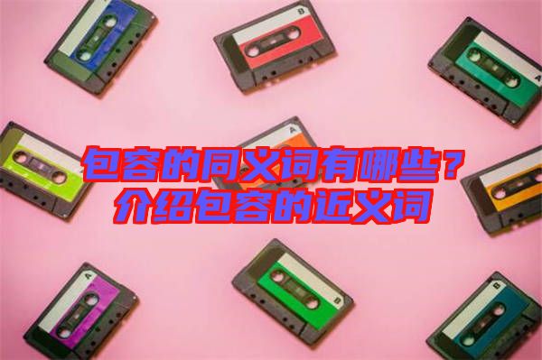 包容的同義詞有哪些？介紹包容的近義詞