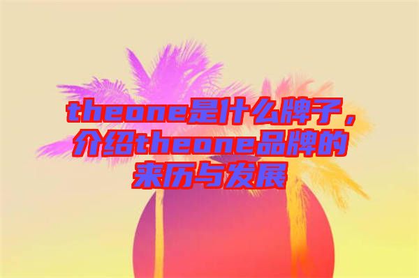 theone是什么牌子，介紹theone品牌的來歷與發(fā)展