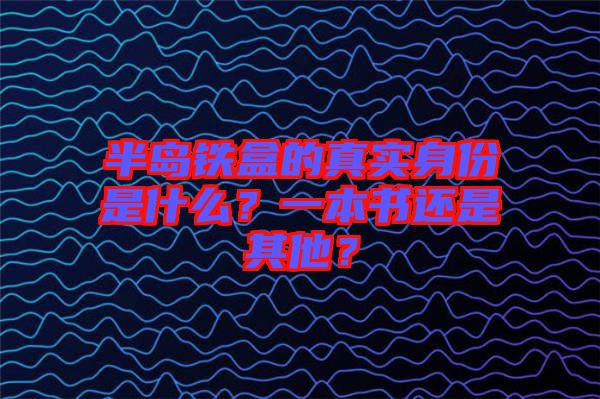 半島鐵盒的真實身份是什么？一本書還是其他？