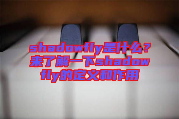 shadowfly是什么？來了解一下shadowfly的定義和作用