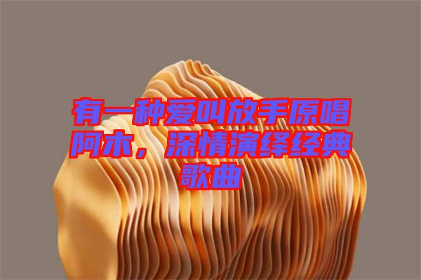 有一種愛叫放手原唱阿木，深情演繹經典歌曲