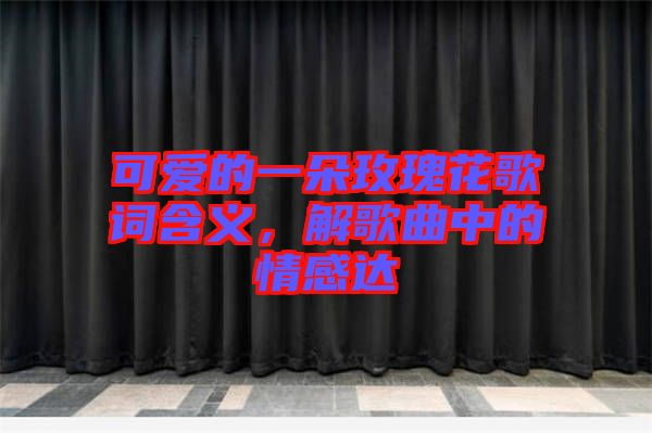 可愛的一朵玫瑰花歌詞含義，解歌曲中的情感達(dá)