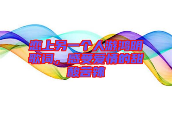 戀上另一個人游鴻明歌詞，感受愛情的甜酸苦辣