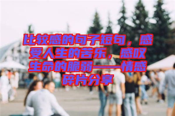 比較感的句子短句，感受人生的苦樂(lè)，感嘆生命的脆弱——情感碎片分享