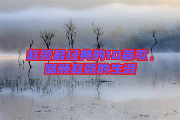趙薇最經(jīng)典的10首歌，回顧趙薇的生涯