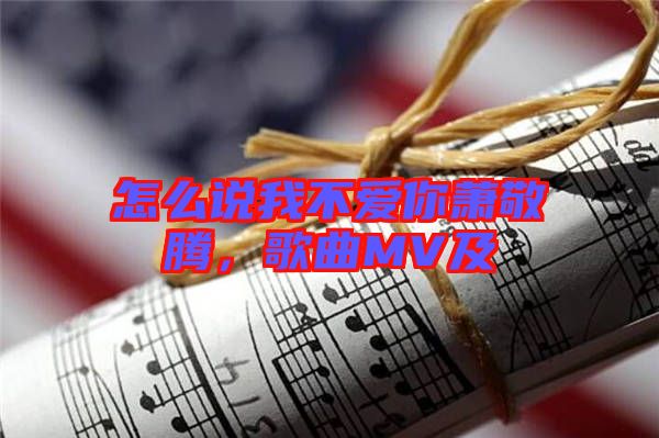 怎么說我不愛你蕭敬騰，歌曲MV及