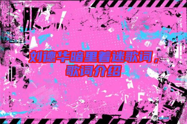 劉德華暗里著迷歌詞，歌詞介紹