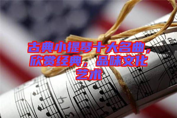 古典小提琴十大名曲，欣賞經(jīng)典，品味文化藝術(shù)