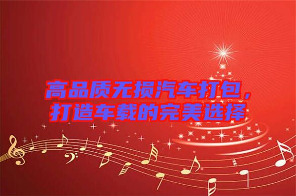 高品質(zhì)無(wú)損汽車打包，打造車載的完美選擇