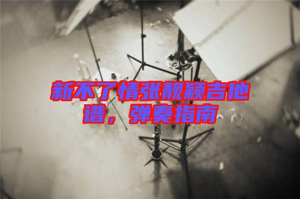 新不了情張靚穎吉他譜，彈奏指南