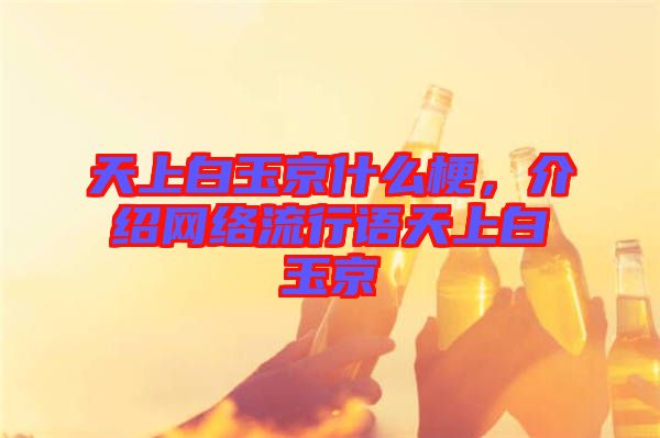 天上白玉京什么梗，介紹網絡流行語天上白玉京